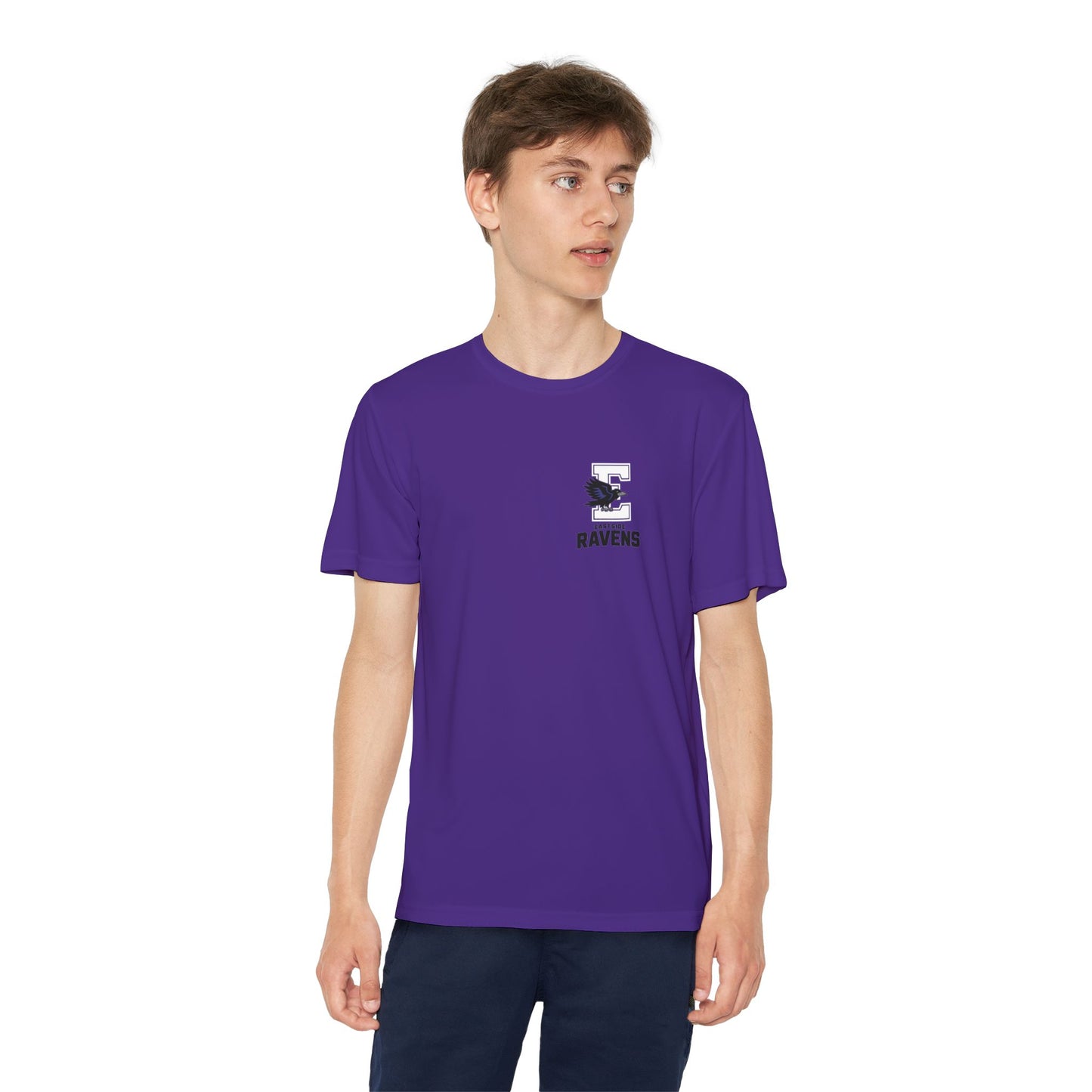 Ravens Moisture-Wicking Youth Small Logo Tee